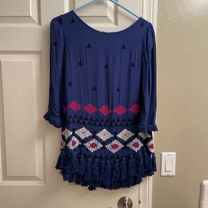 Anthropologie Embroidered Tunic Top